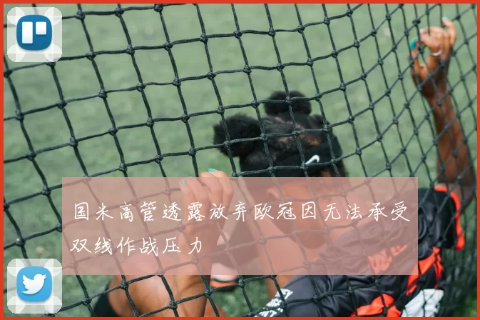 国米高管透露放弃欧冠因无法承受双线作战压力